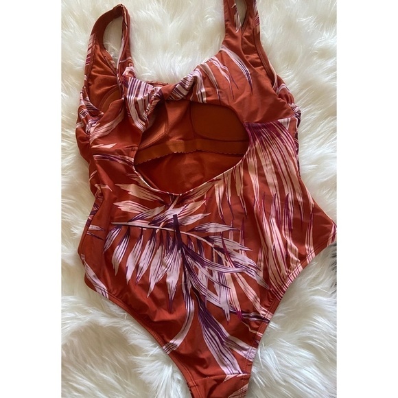 Kona Sol One Piece Orange Twist Back Cut Out Swimsuit Size Large - Picture 10 of 14